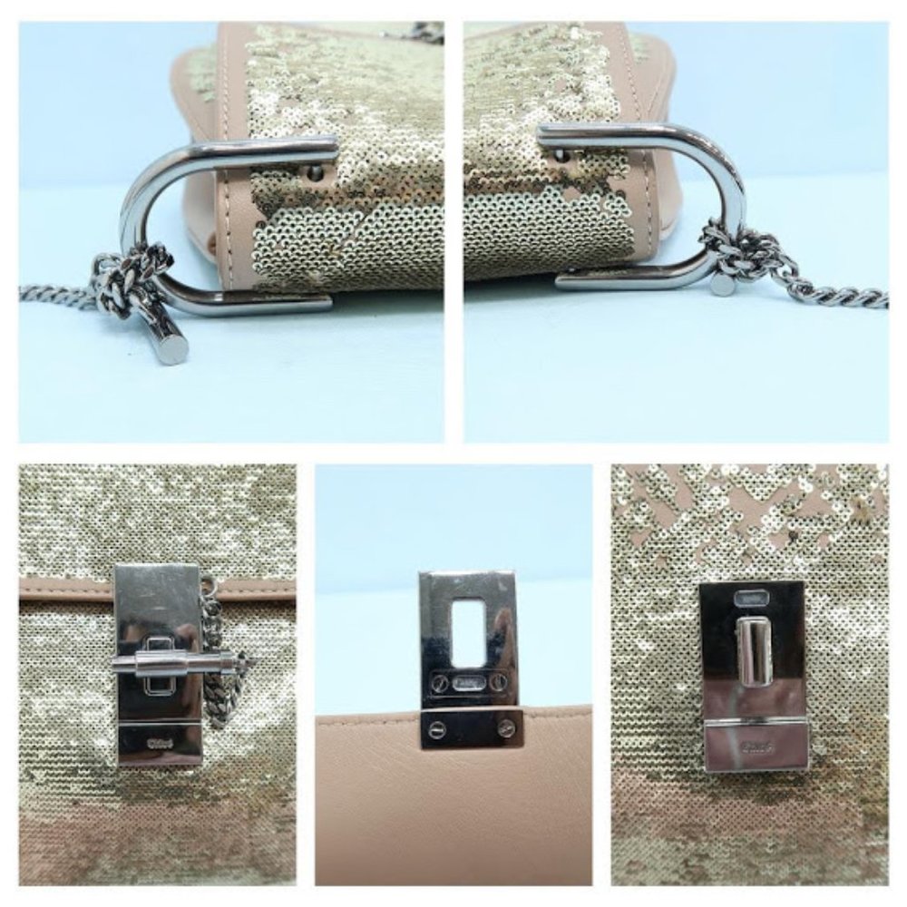 SOLD Chloe Medium Sequin Drew Bag - Picture 6 of 8
